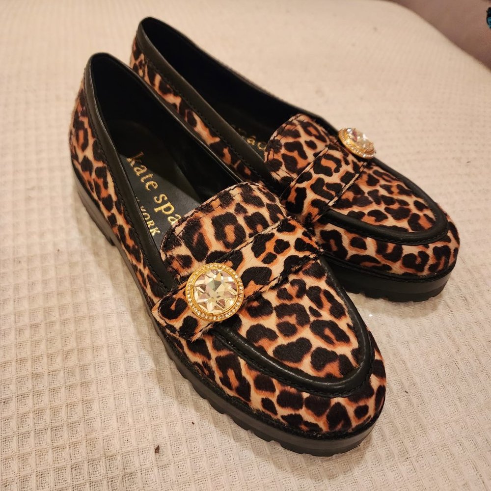 Kate Spade Leopard Print Loafers